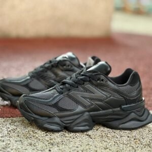 Alternative view of New Balance 9060 Triple Black Leather