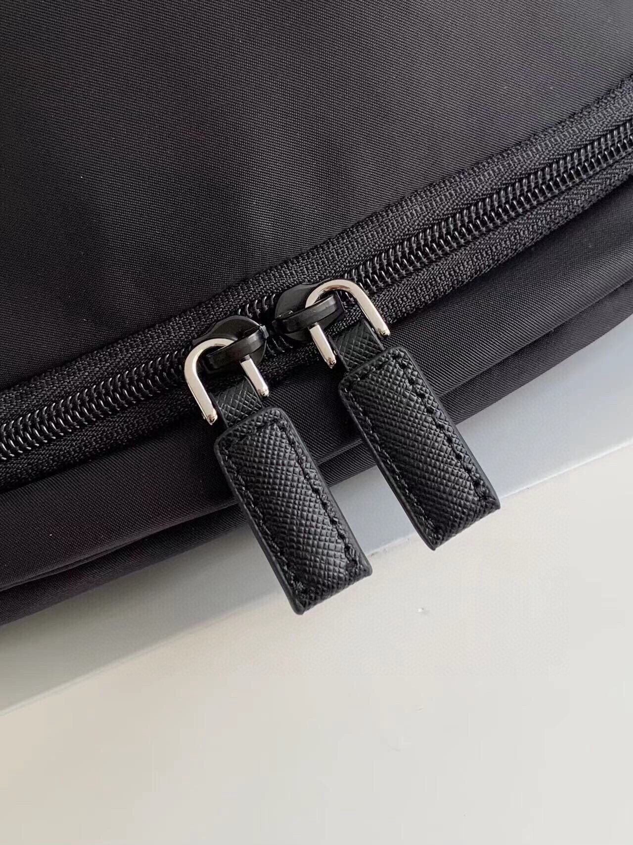 Prada Re-Nylon Saffiano Leather Black Backpack - Afbeelding 8