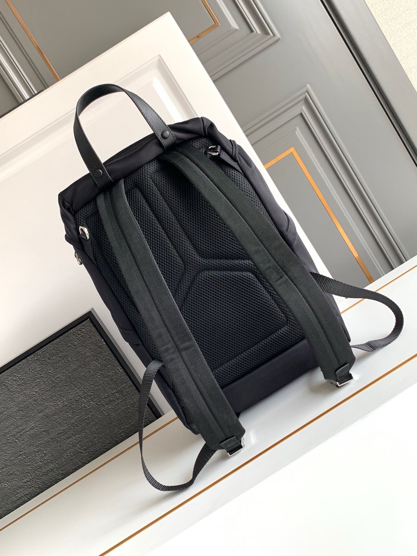 Prada Saffiano Leather Re-Nylon Backpack - Afbeelding 4