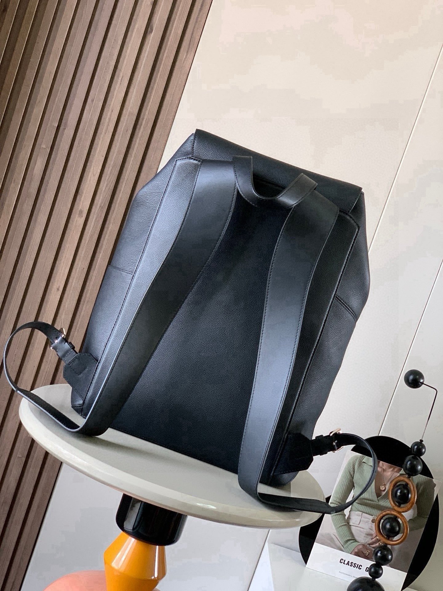 Loewe Men’s Puzzle Leather Backpack Black - Afbeelding 6