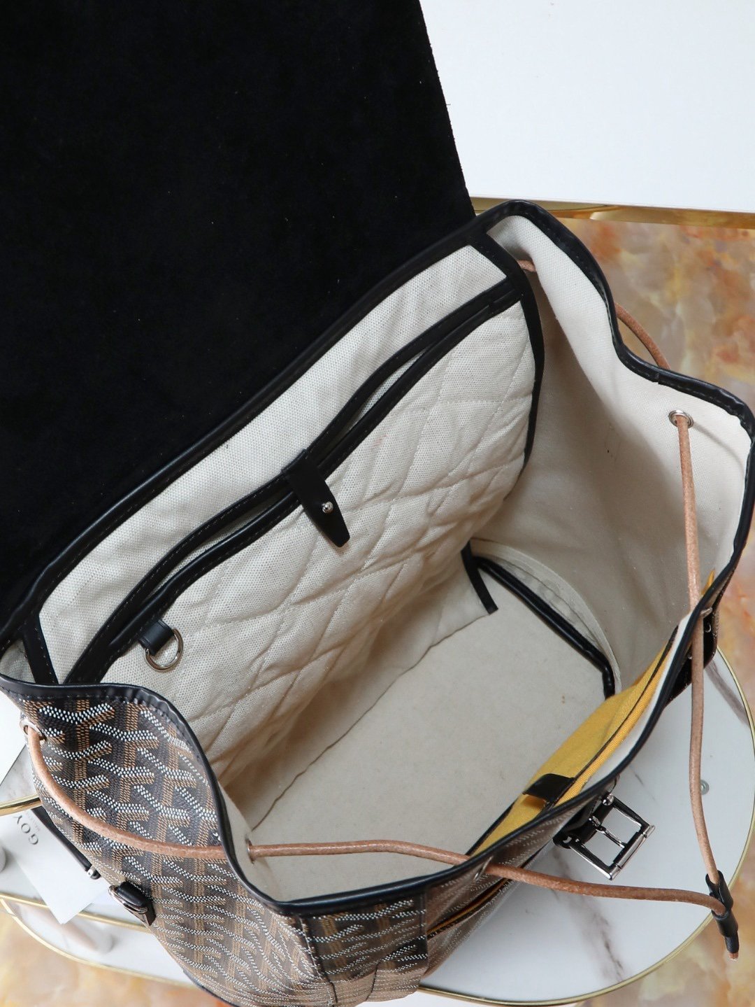 Goyard Alpin Backpack Navy Travel Carry On Weekend Bookbag - Afbeelding 3