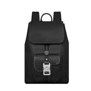 Christian Dior Calfskin Leather Black Backpack