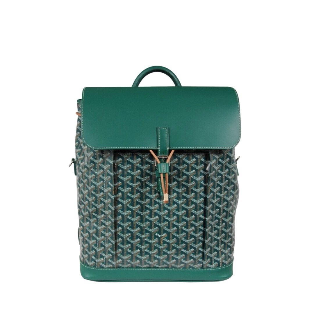 Goyard Alpin Backpack Green Travel Carry On Weekend Bookbag