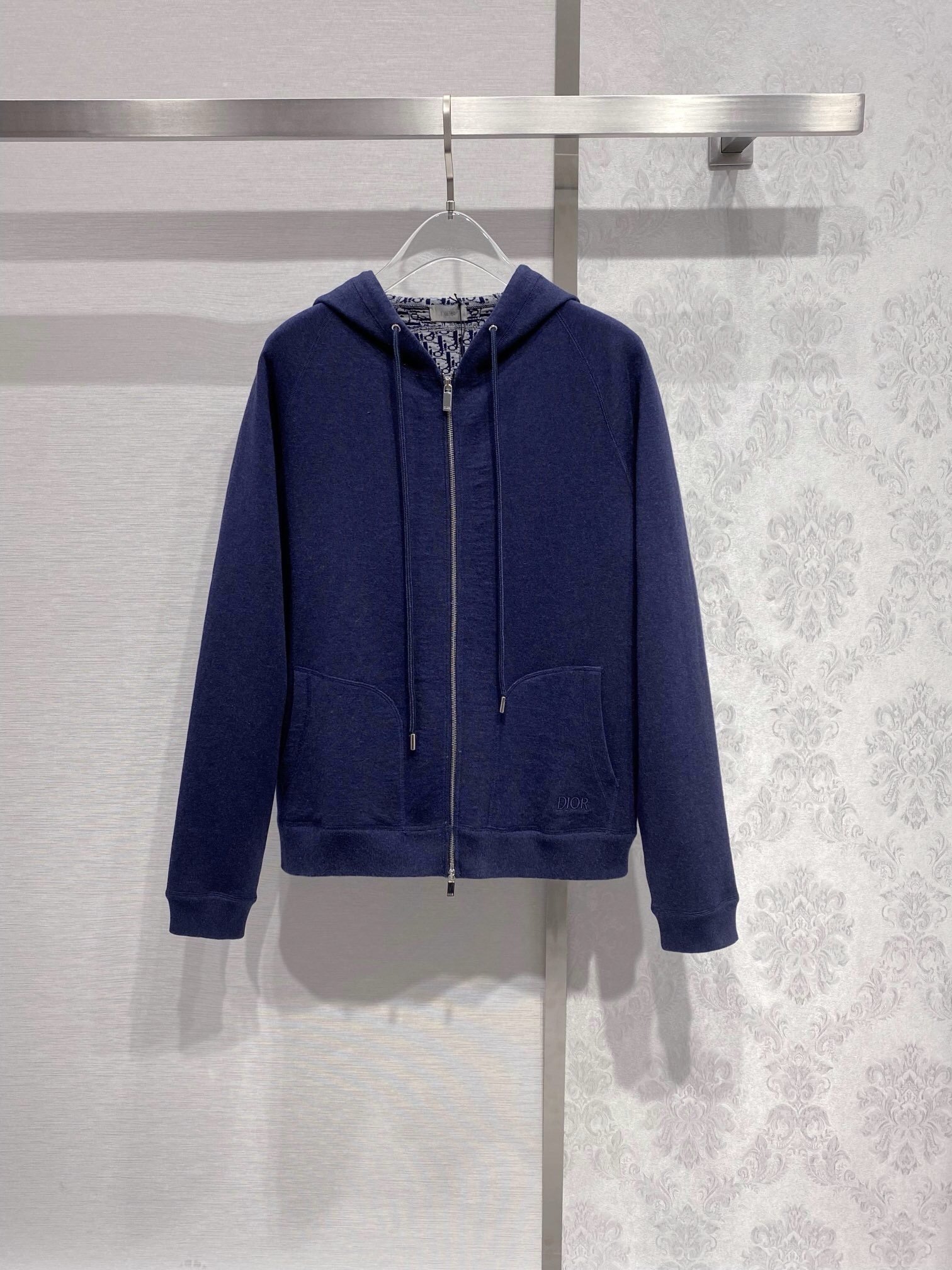 Dior Icon Jacquard Tracksuit Cashmere & Wool Navy Blue - Afbeelding 4
