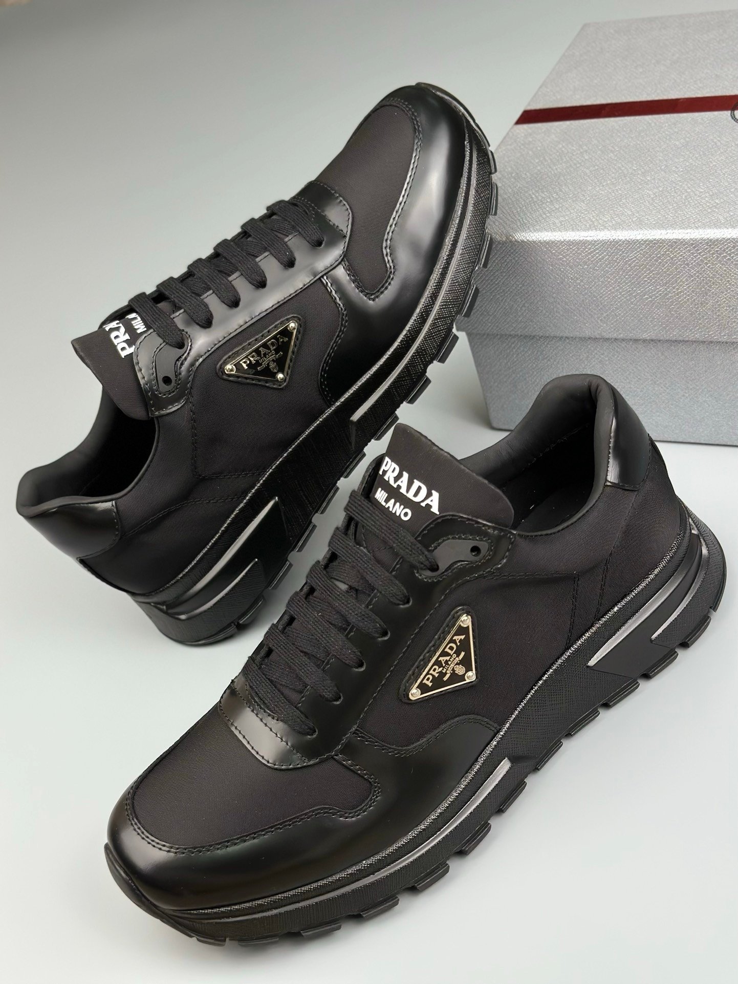 Prada Prax 01 Re-Nylon Black Leather - Afbeelding 3