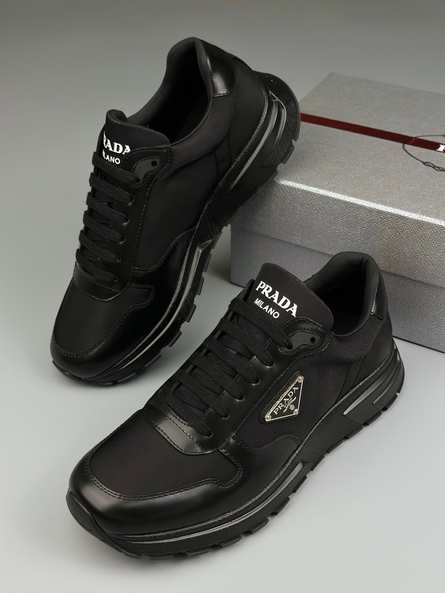 Prada Prax 01 Re-Nylon Black Leather - Afbeelding 4