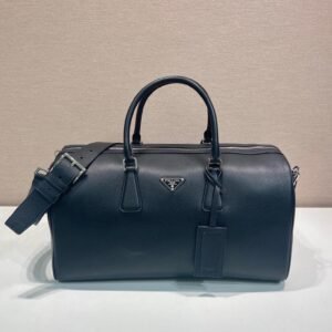 Alternative view of Prada Saffiano Black Leather Travel Bag