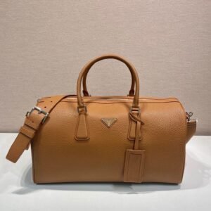 Alternative view of Prada Cognac Leather Duffel Bag