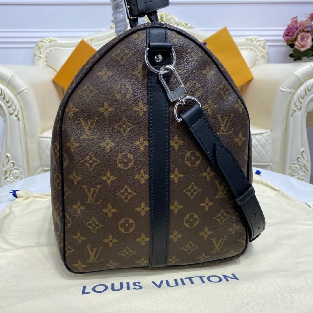 Louis Vuitton Keepall Bandouliére 44 Monogram Macassar - Afbeelding 6