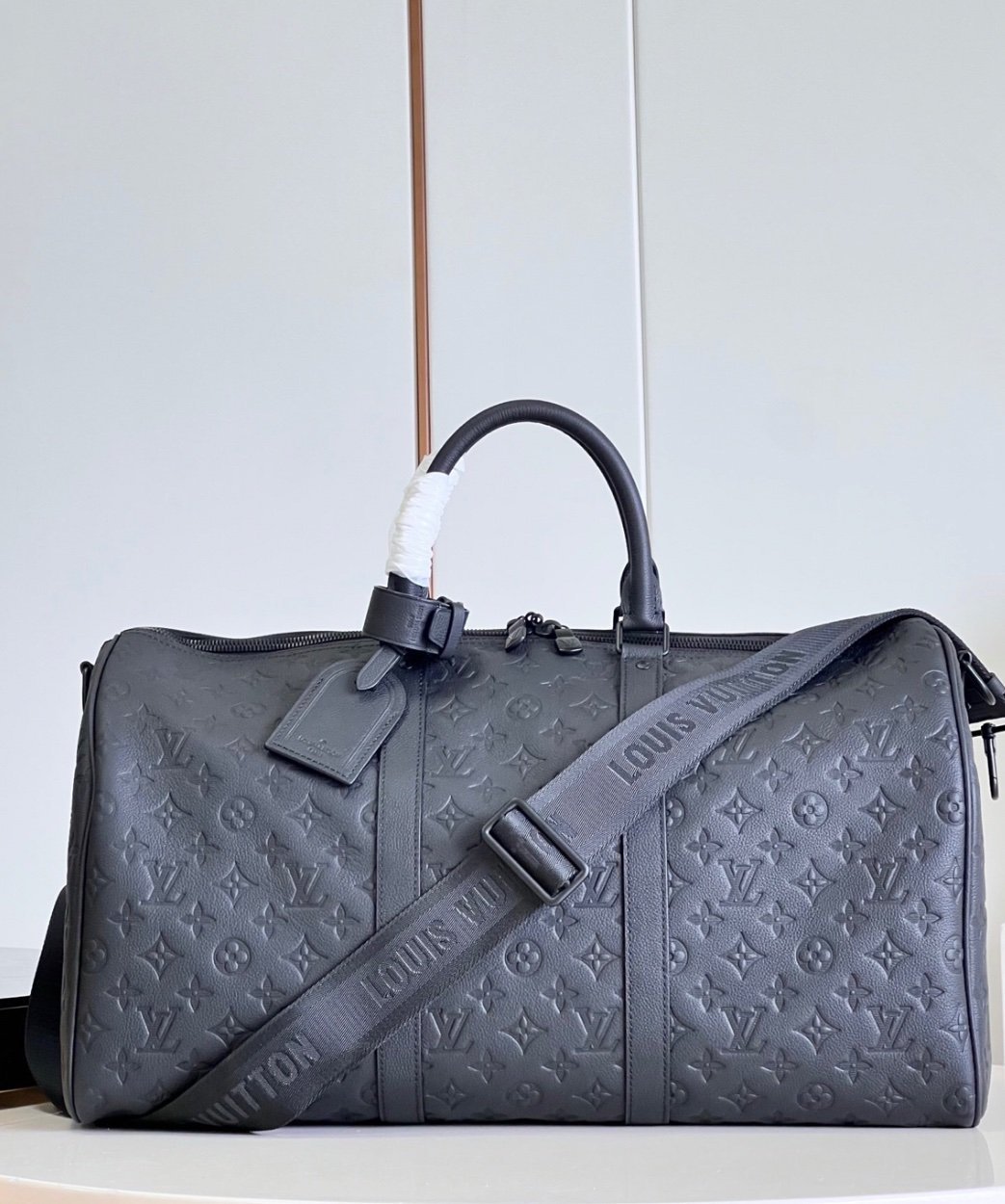 Louis Vuitton Keepall Bandouliére 50 Monogram Shadow Leather - Afbeelding 3