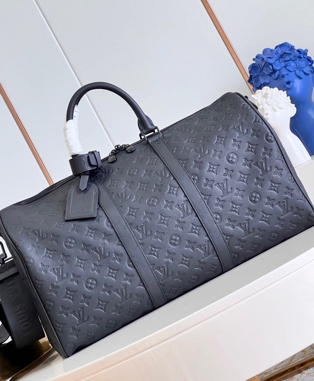 Louis Vuitton Keepall Bandouliére 50 Monogram Shadow Leather - Afbeelding 4