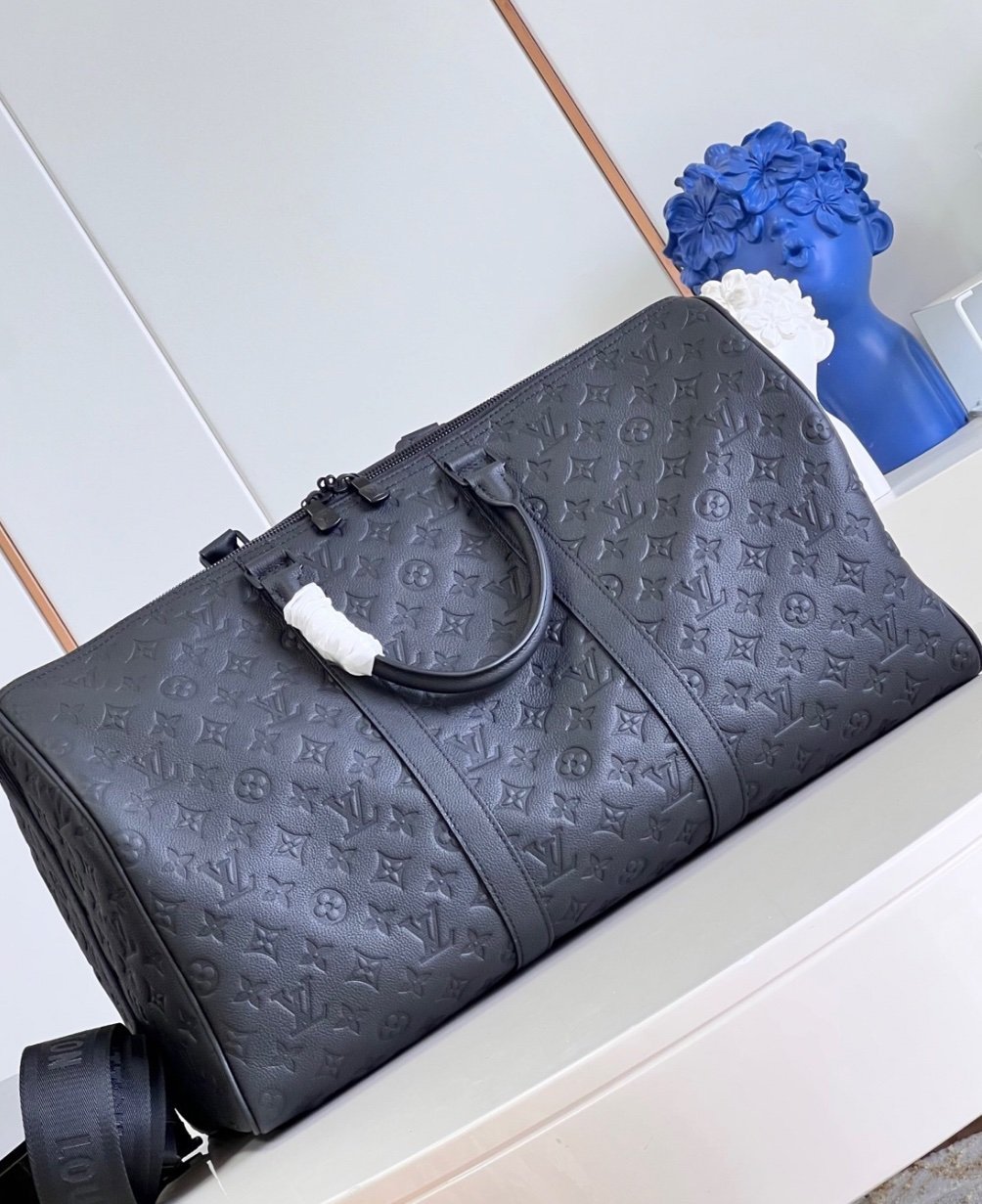 Louis Vuitton Keepall Bandouliére 50 Monogram Shadow Leather - Afbeelding 2