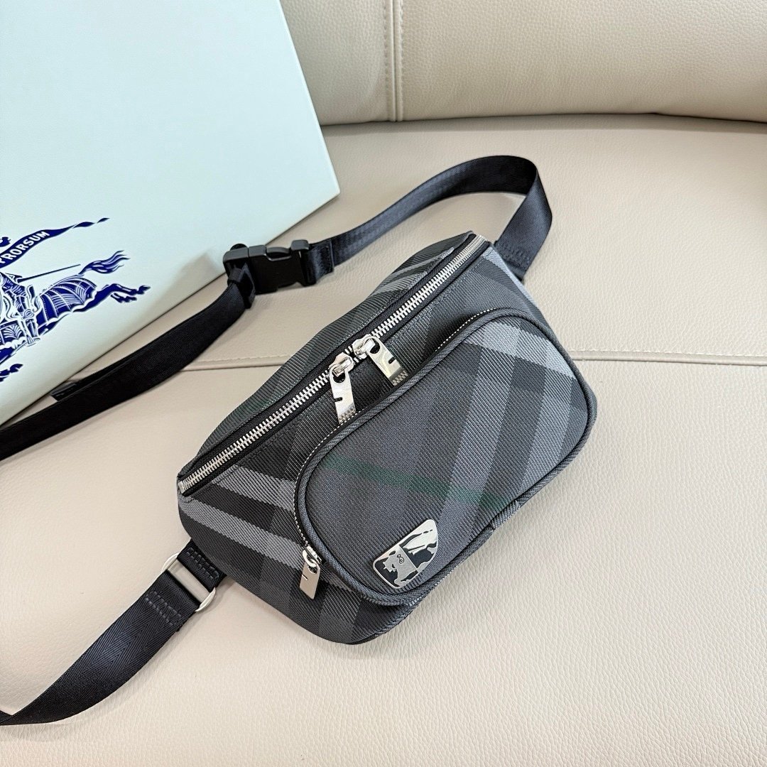 Burberry Grid Belt Bag Charcoal Grey - Afbeelding 2