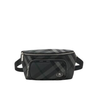 Burberry Grid Belt Bag Charcoal Grey