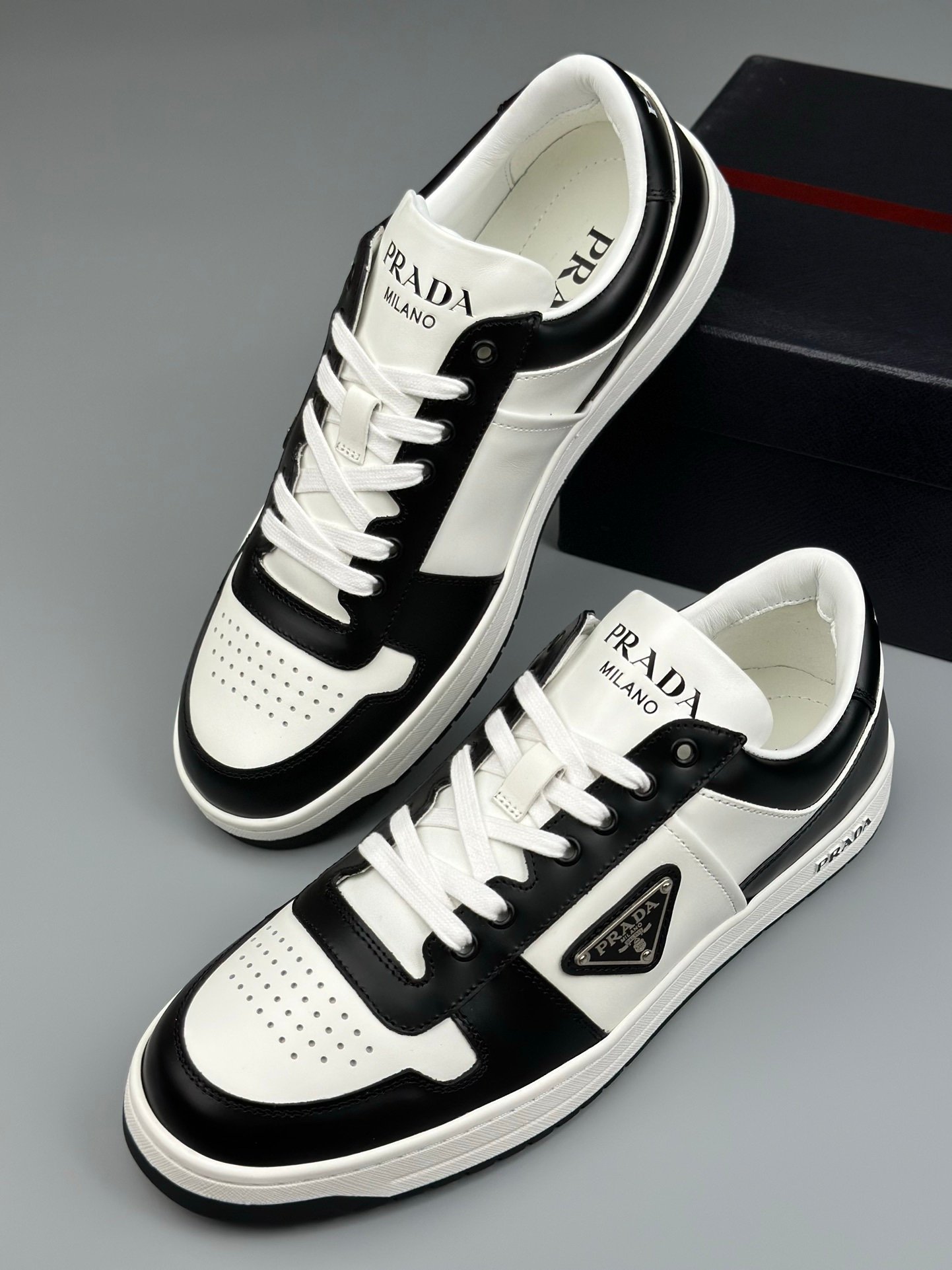 Prada Downtown Low Top White Black - Afbeelding 5
