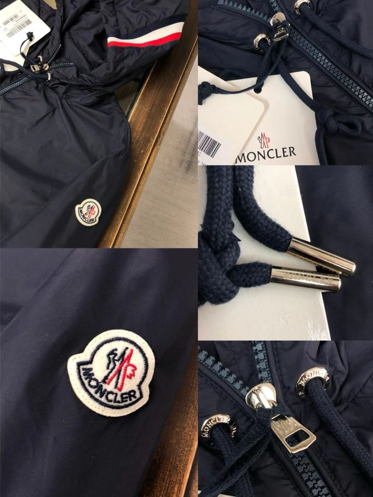 Moncler Grimpeurs Windbreaker Jacket In Navy Blue - Afbeelding 5