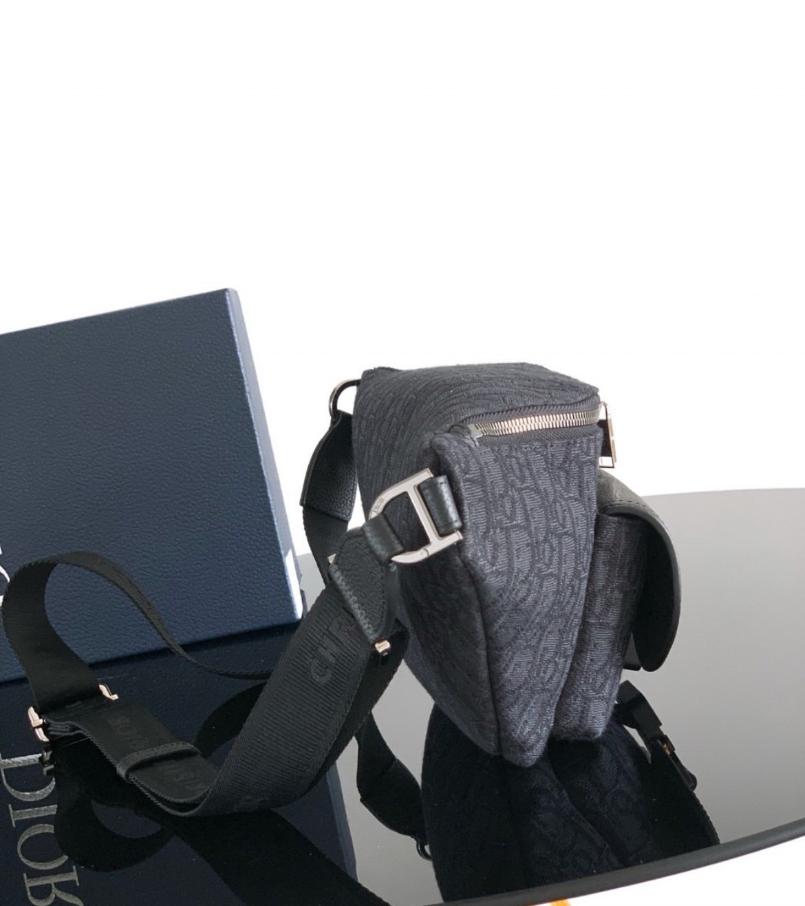 Dior Saddle Belt Bag Black Dior Oblique Jacquard - Afbeelding 3