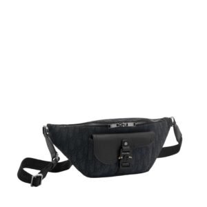 Dior Saddle Belt Bag Black Dior Oblique Jacquard