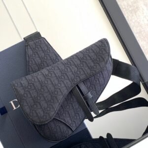 Alternative view of Dior Oblique Jacquard Canvas Black Crossbody Bag