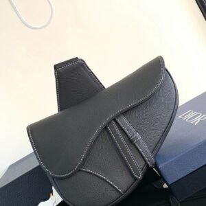 Alternative view of Dior Oblique Leather Saddle Crossbody Bag