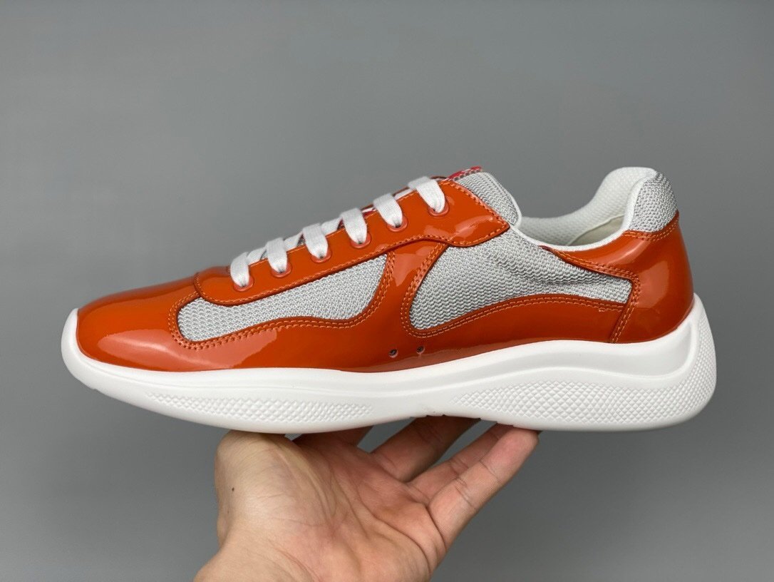 Prada Americas Cup Orange Grey Trainers - Afbeelding 8