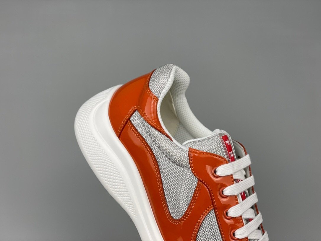 Prada Americas Cup Orange Grey Trainers - Afbeelding 9