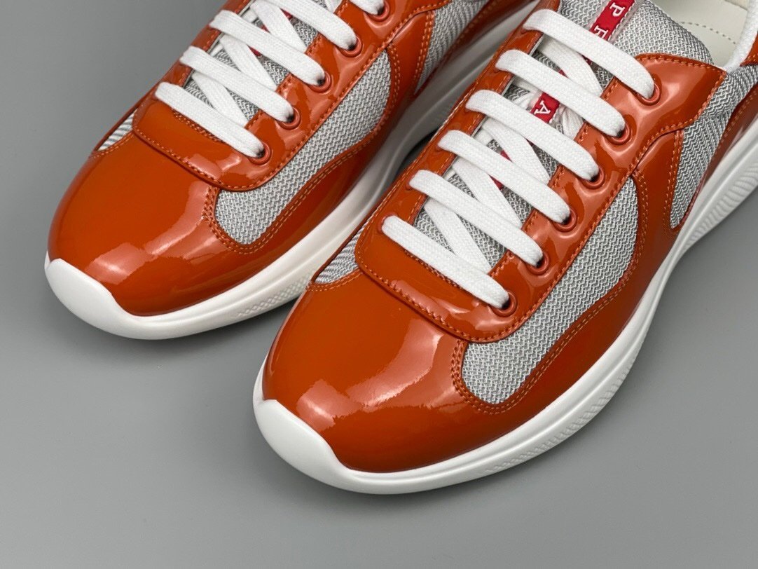 Prada Americas Cup Orange Grey Trainers - Afbeelding 10
