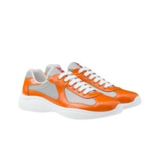 Prada Americas Cup Orange Trainers