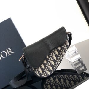Alternative view of Dior Oblique Mini Saddle Bag Beige