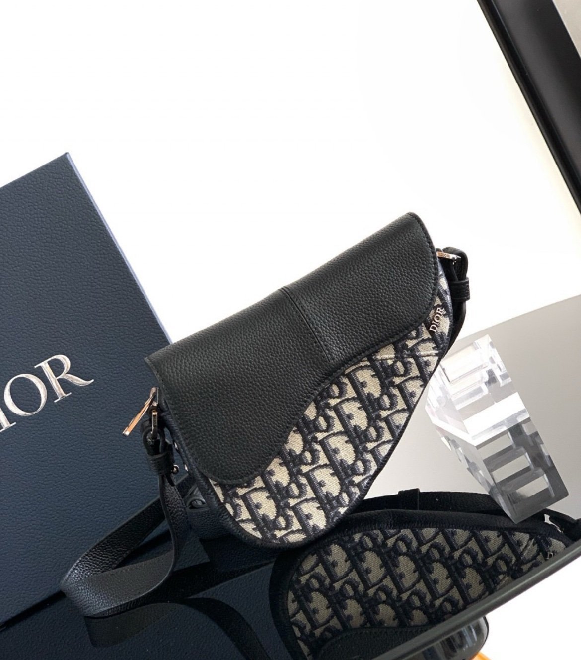 Dior Oblique Mini Saddle Bag Beige - Afbeelding 2