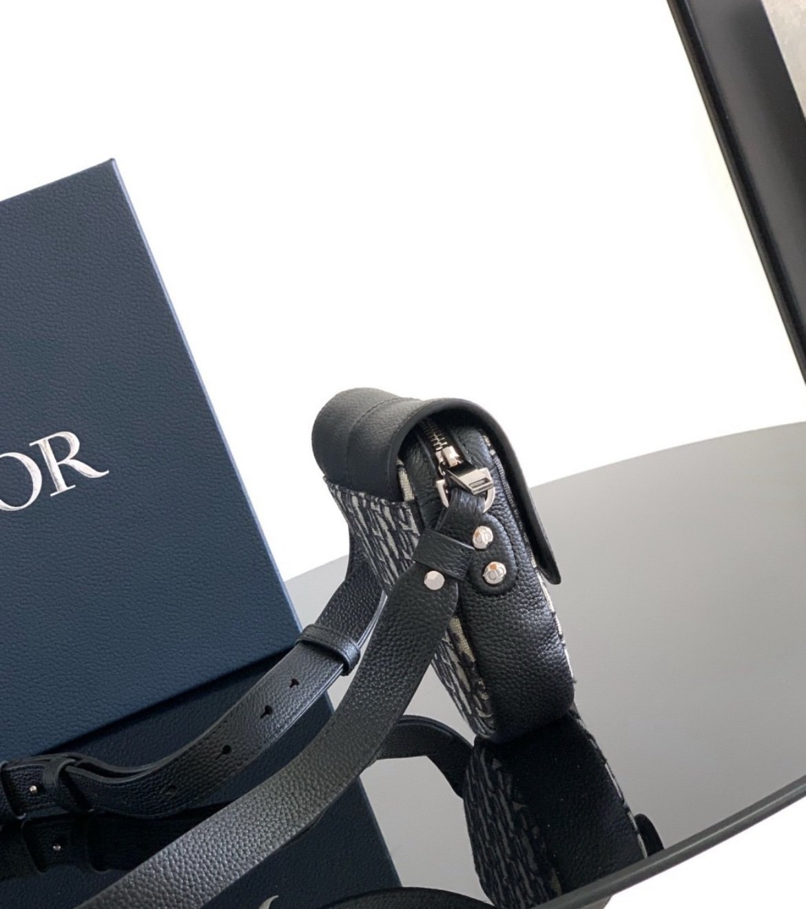 Dior Oblique Mini Saddle Bag Beige - Afbeelding 3