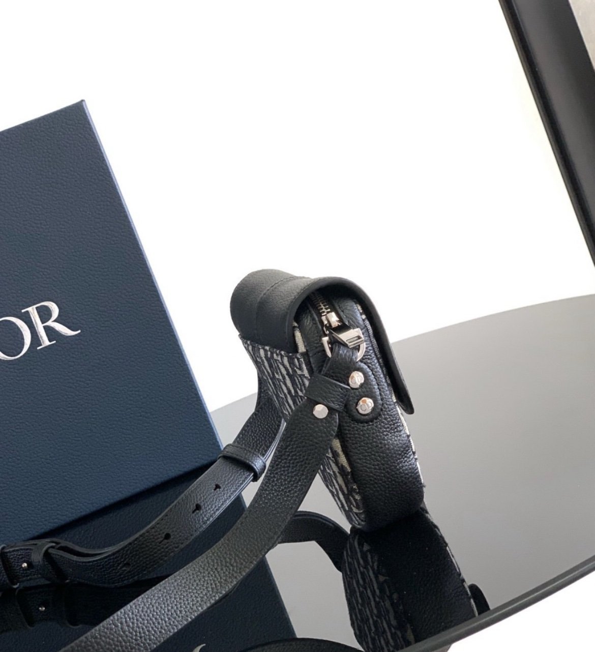 Dior Oblique Mini Saddle Bag Beige - Afbeelding 7