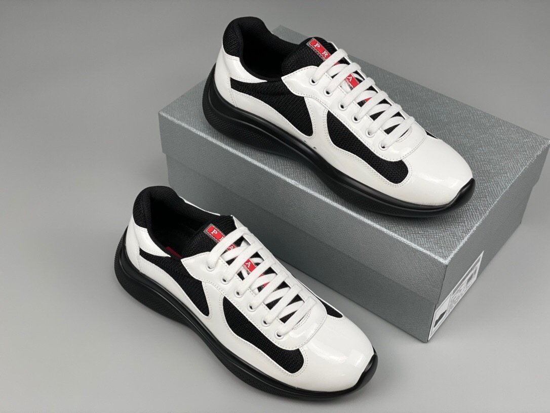 Prada Americas Cup White Black Trainers - Afbeelding 3