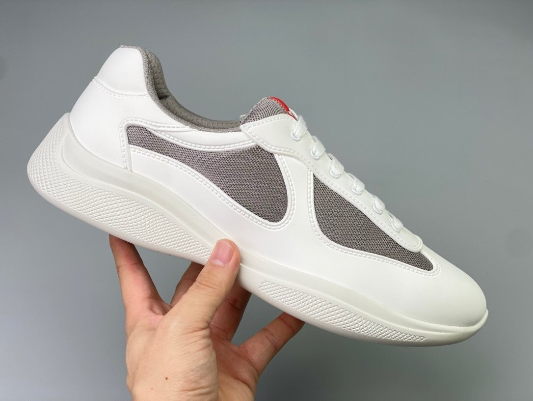 Prada Americas Cup Icon Soft White Grey Trainers - Afbeelding 3
