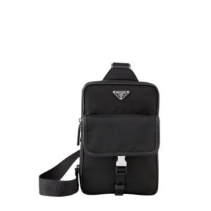 Prada Sling Bag Tesutto Saffiano In Black