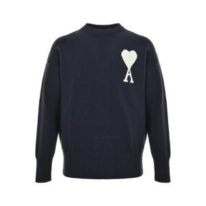 Ami De Paris Sweater Navy Blue/White