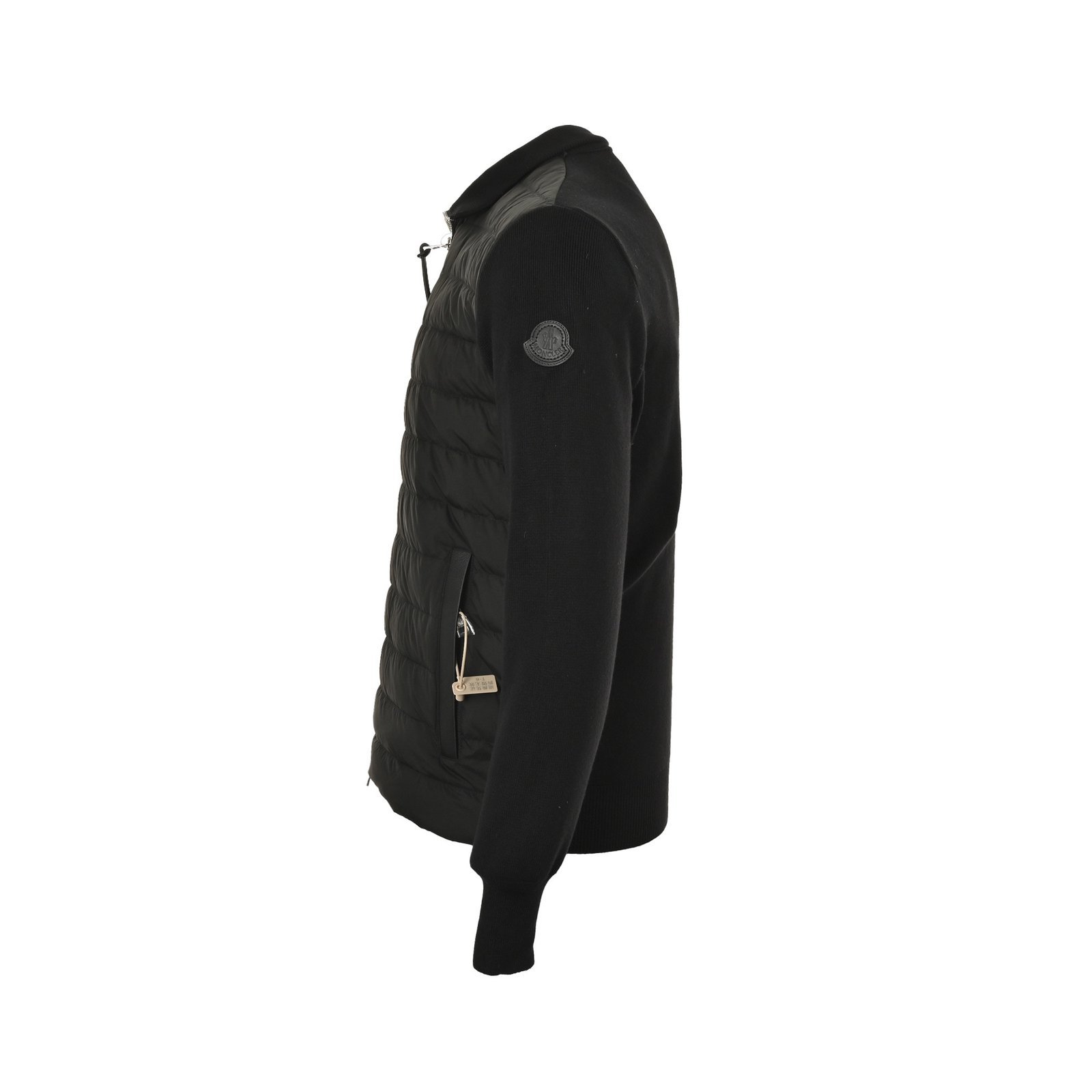 Moncler Padded Wool Cardigan Black Logo - Afbeelding 2