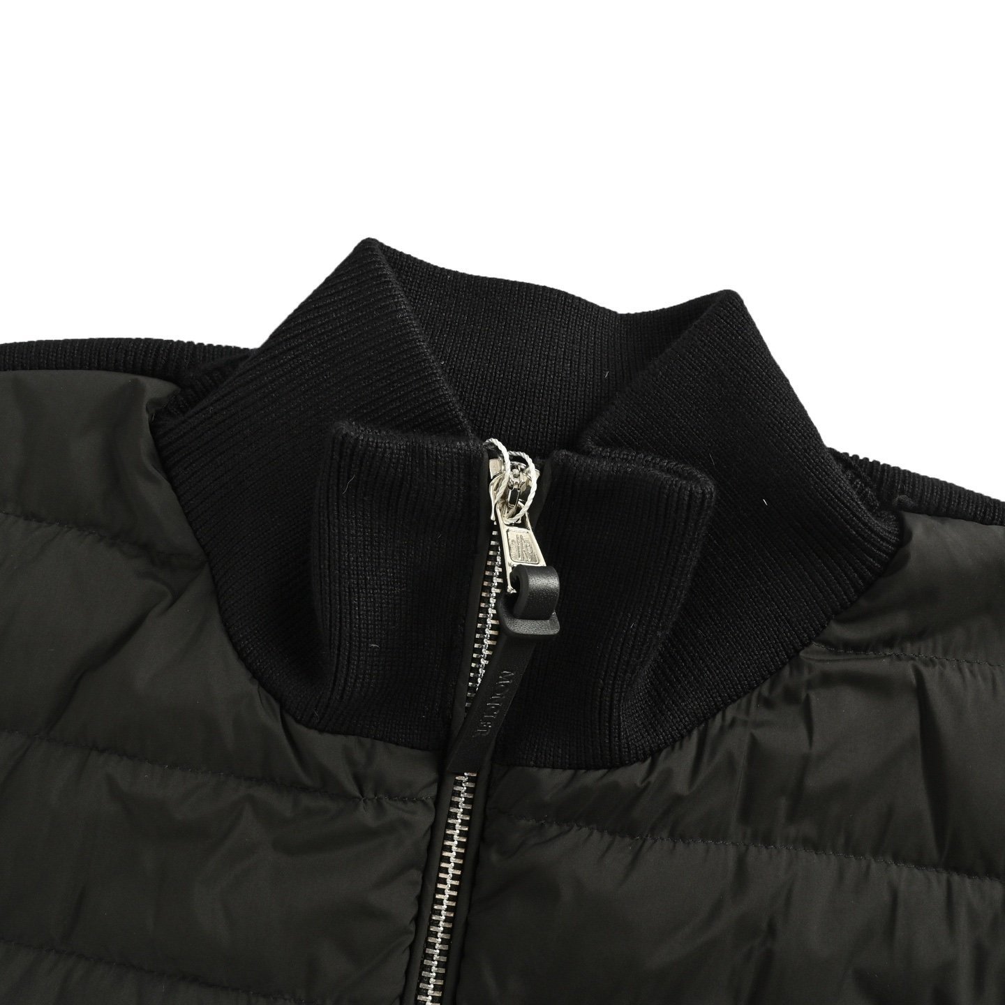 Moncler Padded Wool Cardigan Black Logo - Afbeelding 4