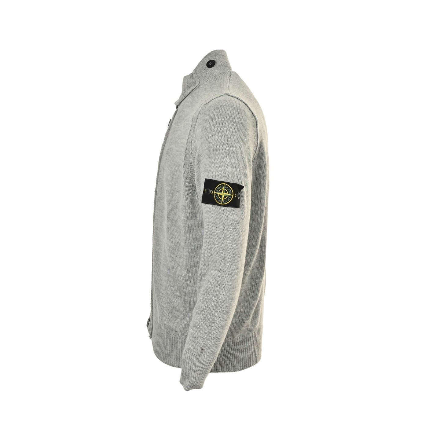 Stone Island Knitted Lambswool Zip Cardigan Grey - Afbeelding 2