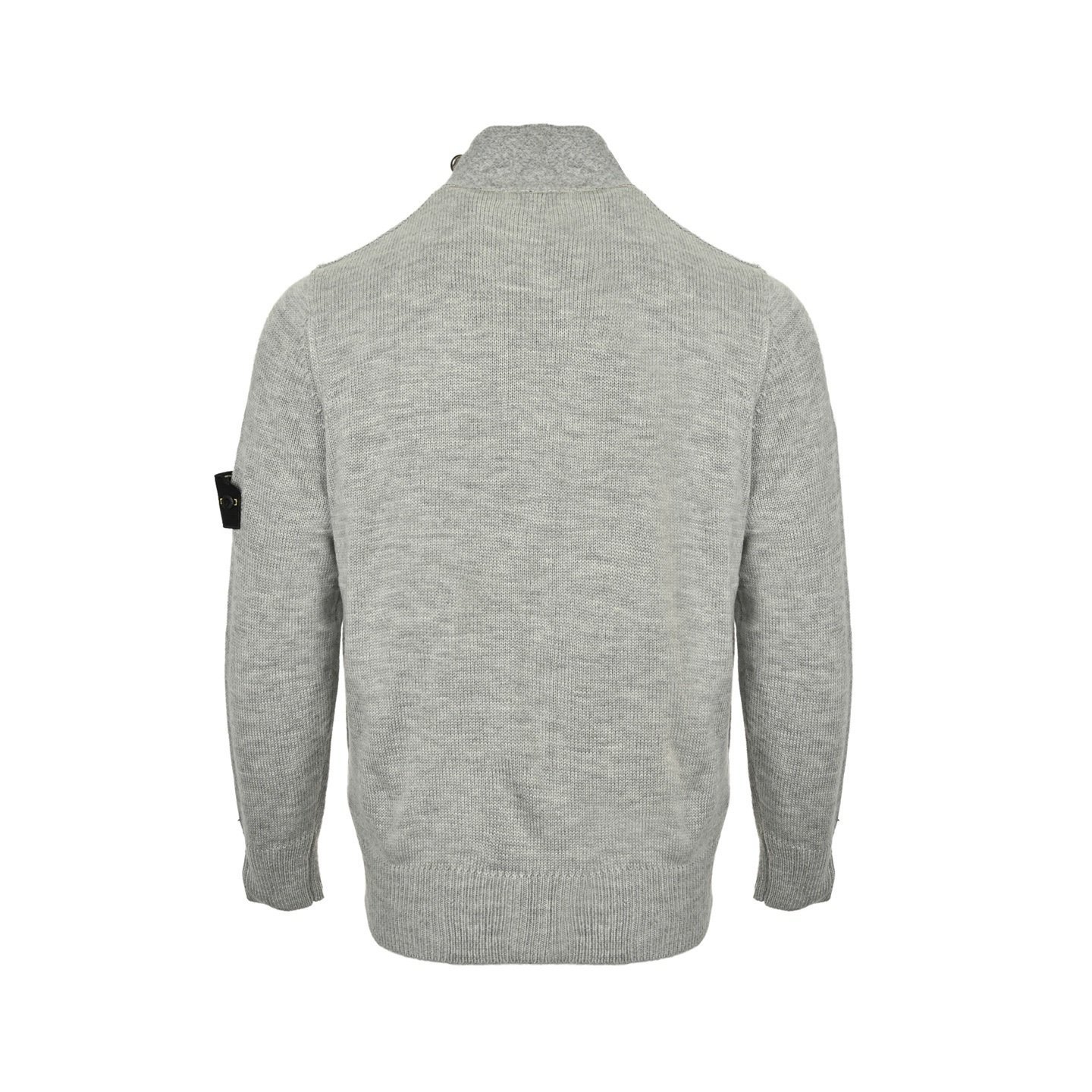 Stone Island Knitted Lambswool Zip Cardigan Grey - Afbeelding 4