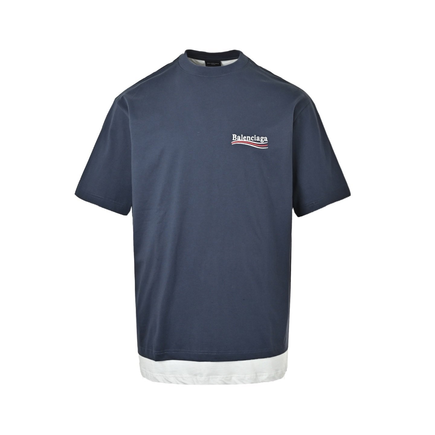 Balenciaga Logo T-Shirt In Navy