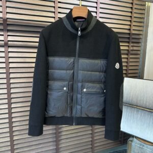 Alternative view of Moncler Knitted Padded Cardigan Jacket Black