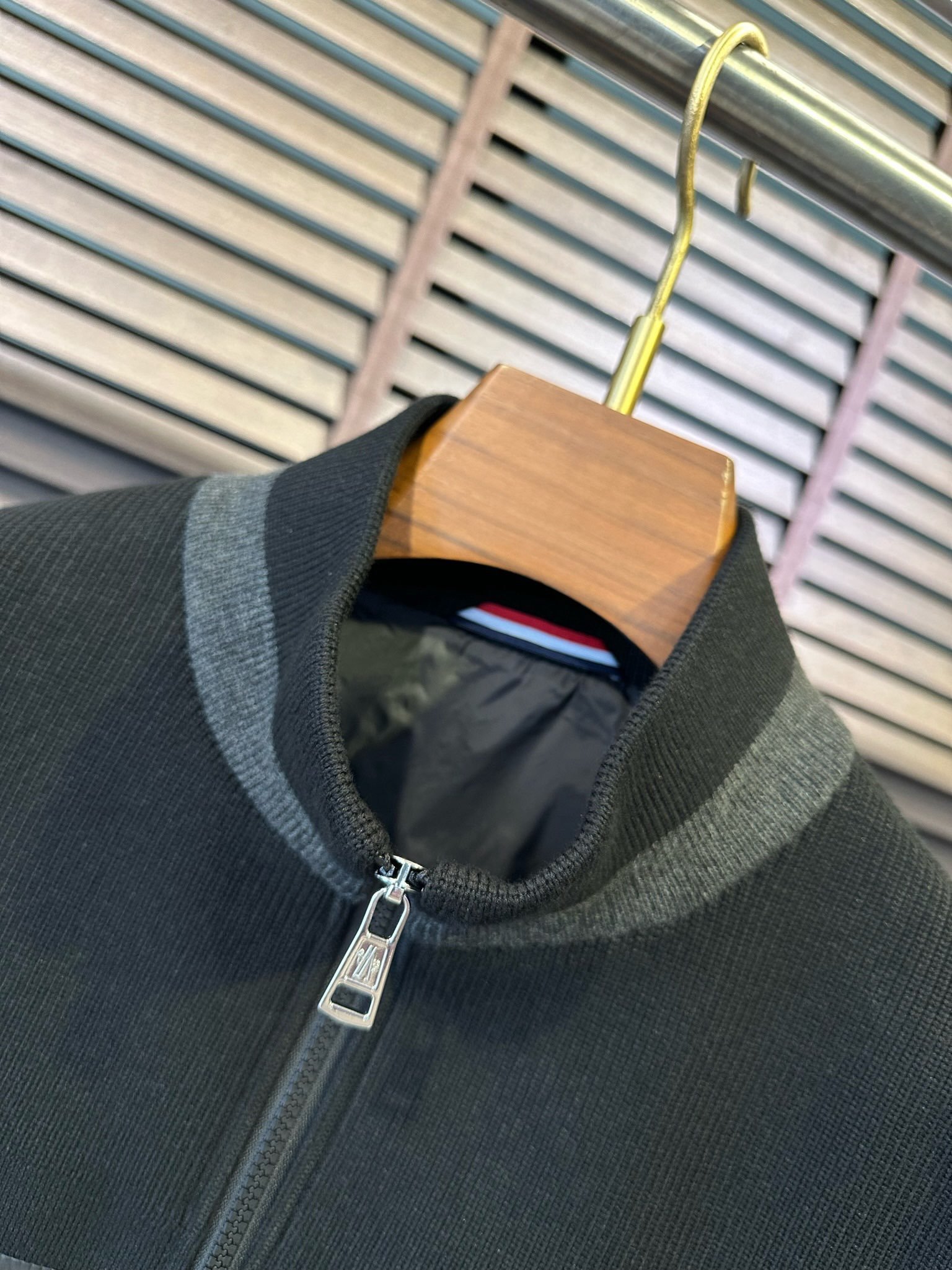 Moncler Knitted Padded Cardigan Jacket Black - Afbeelding 4