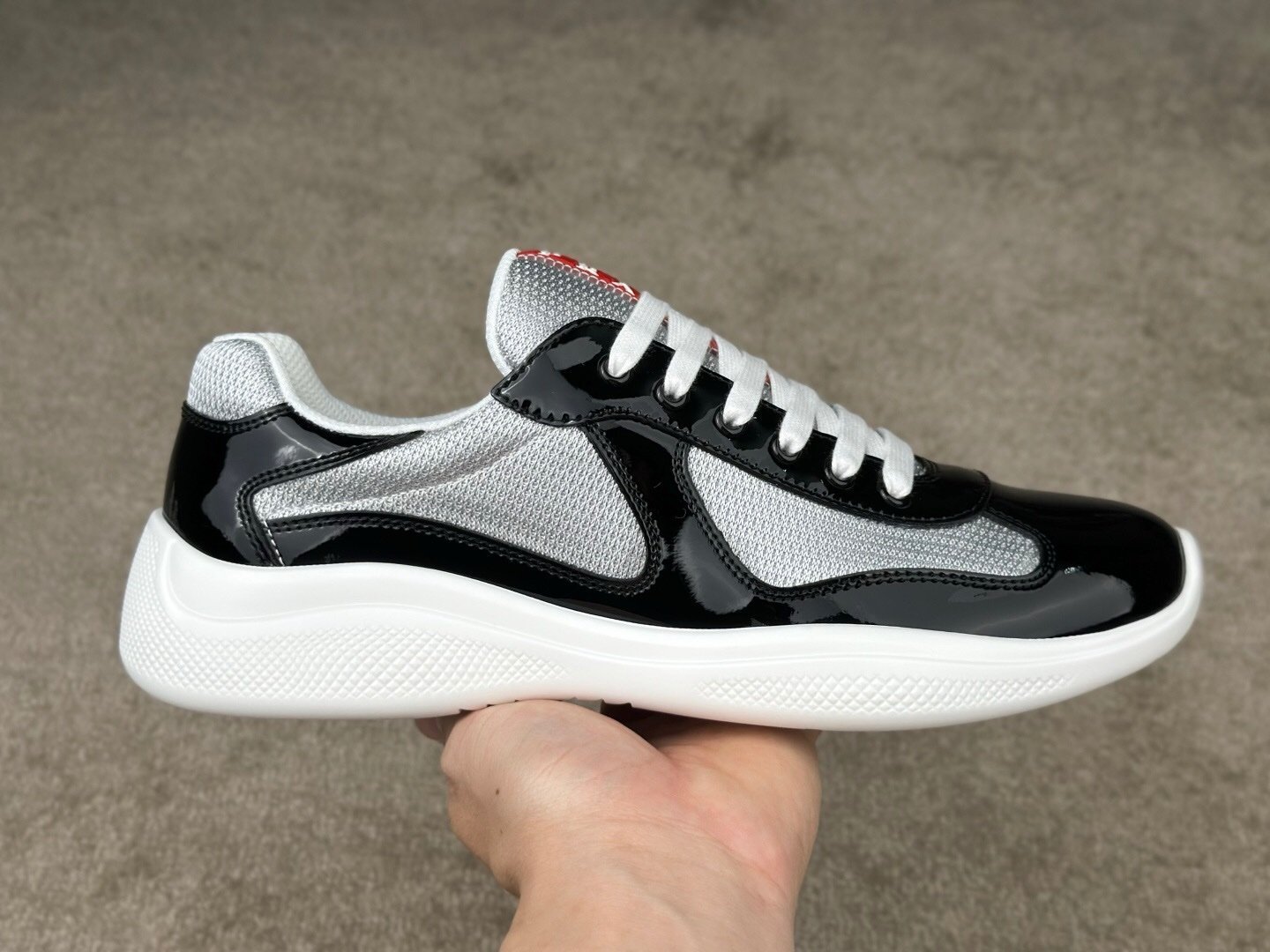 Prada Americas Cup Navy Grey Trainers Classic - Afbeelding 5