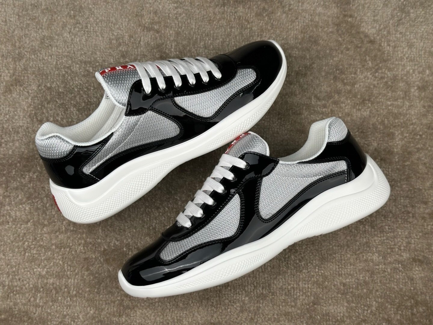 Prada Americas Cup Navy Grey Trainers Classic - Afbeelding 8