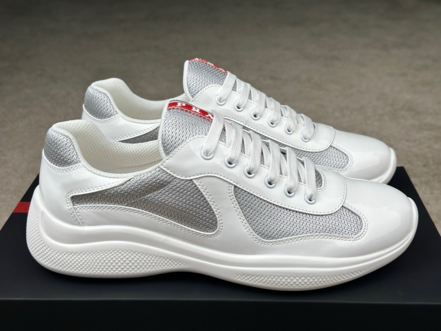 Prada Americas Cup White Grey Trainers - Afbeelding 3