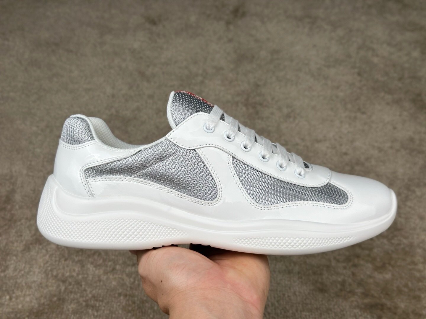 Prada Americas Cup White Grey Trainers - Afbeelding 5