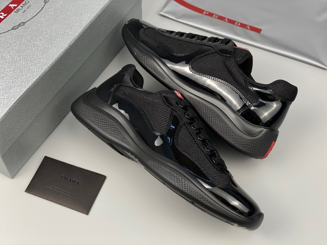 Prada Americas Cup Black Trainers - Afbeelding 3