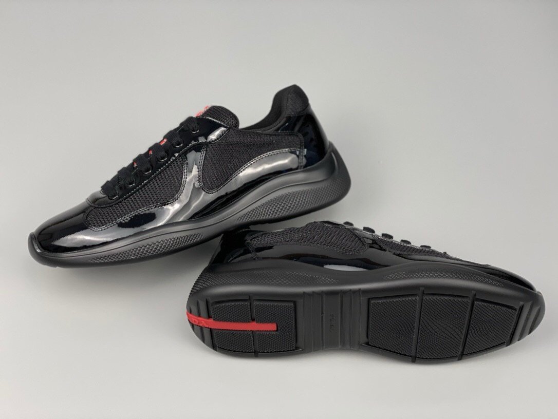 Prada Americas Cup Black Trainers - Afbeelding 4