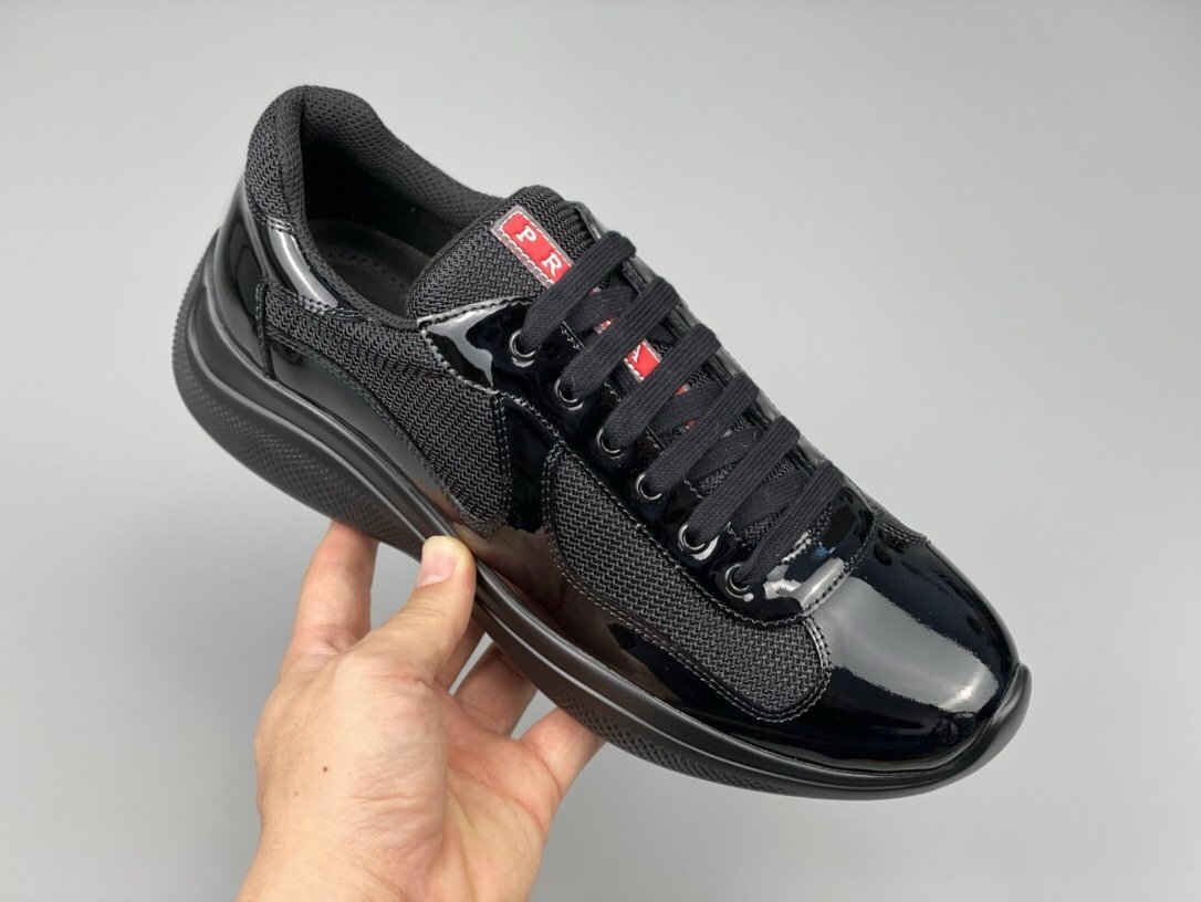 Prada Americas Cup Black Trainers - Afbeelding 7